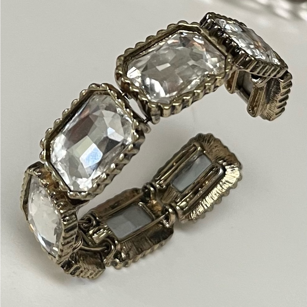 Chicos Rectangular Shaped Crystals Braclet - image 1